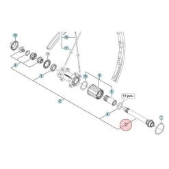 Axe De Roue Arrière Shimano Ultegra WH-6800-R