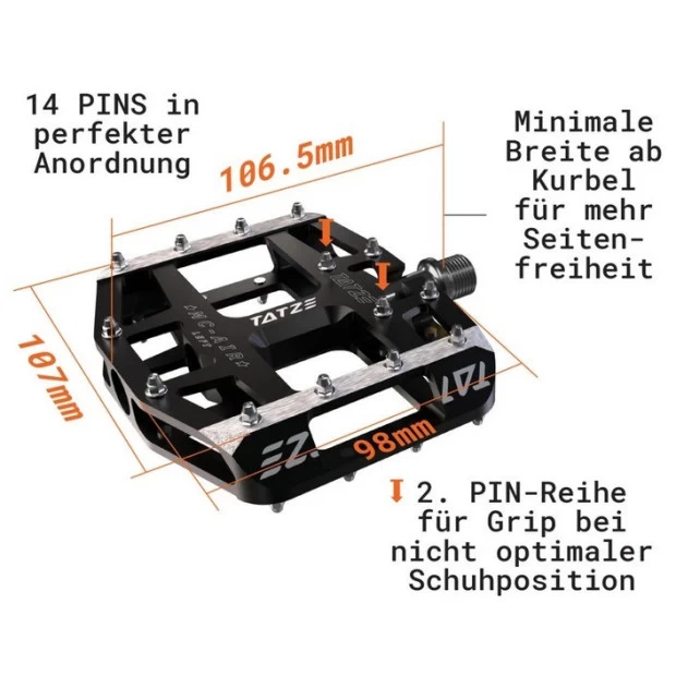 Pédales Plates Tatze MC-Air Axe Titane 2 Pédales Plates Tatze MC-Air Axe Titane – Image 2